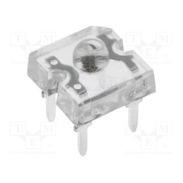 10 pcs : OSV4HAZ161D - LED Super Flux, 7.62x7.62mm, violet, 150mcd, 60°, Front: convex