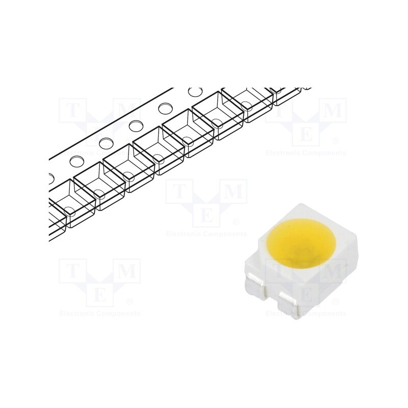 10 pcs : OSM54LS3C1A-CRLED18 - CRLED, SMD, 3528,PLCC4, white warm, 1600mcd, 120°, 18mA, 5.5÷20V