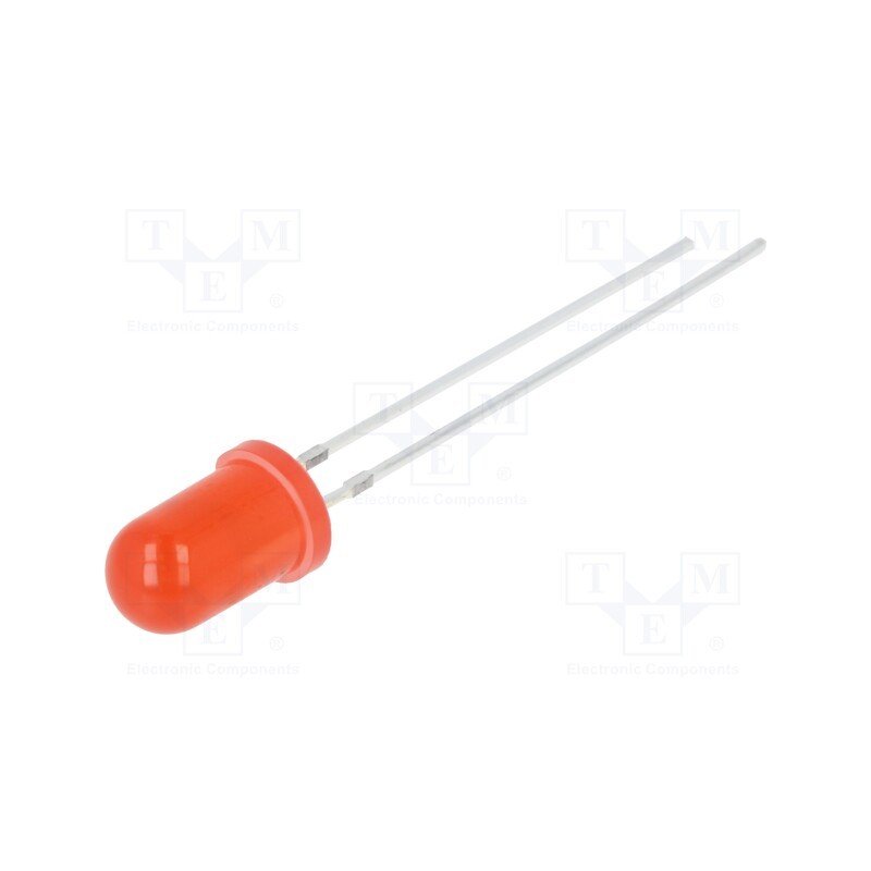 10 pcs : OSR5PA5A34A-CRLED14 - CRLED, 5mm, red, 3000mcd, 30°, Front: convex, 12V, No.of term: 2