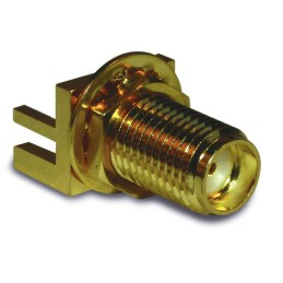 1 pcs - Amphenol RF, jack Edge Mount SMA Connector, 50Ω, Solder Termination, Straight Body