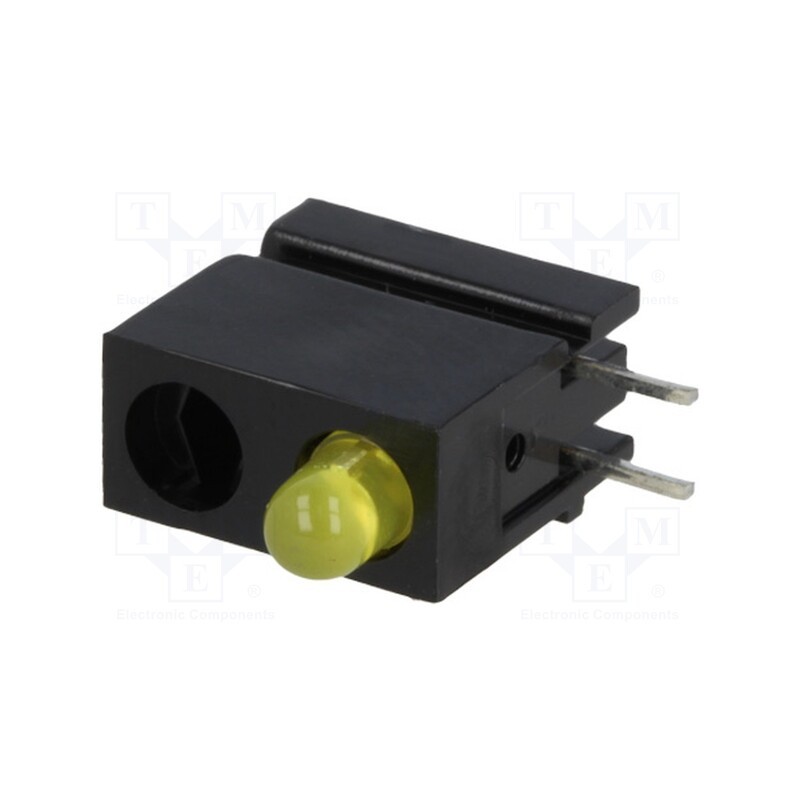 10 pcs : 1801.7032999999999 - LED, in housing, yellow, 3mm, No.of diodes: 1, 20mA, 60°, 1.2÷4mcd