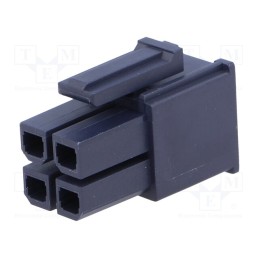 10 pcs : 1700010104 - Plug, wire-wire/PCB, female, Mega-Fit, 5.7mm, PIN: 4, UL94V-2, 23A