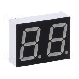 10 pcs : OPD-D5630LA-BW - Display: LED, 7-segment, 14.2mm, 0.56', No.char: 2, amber, 60mcd