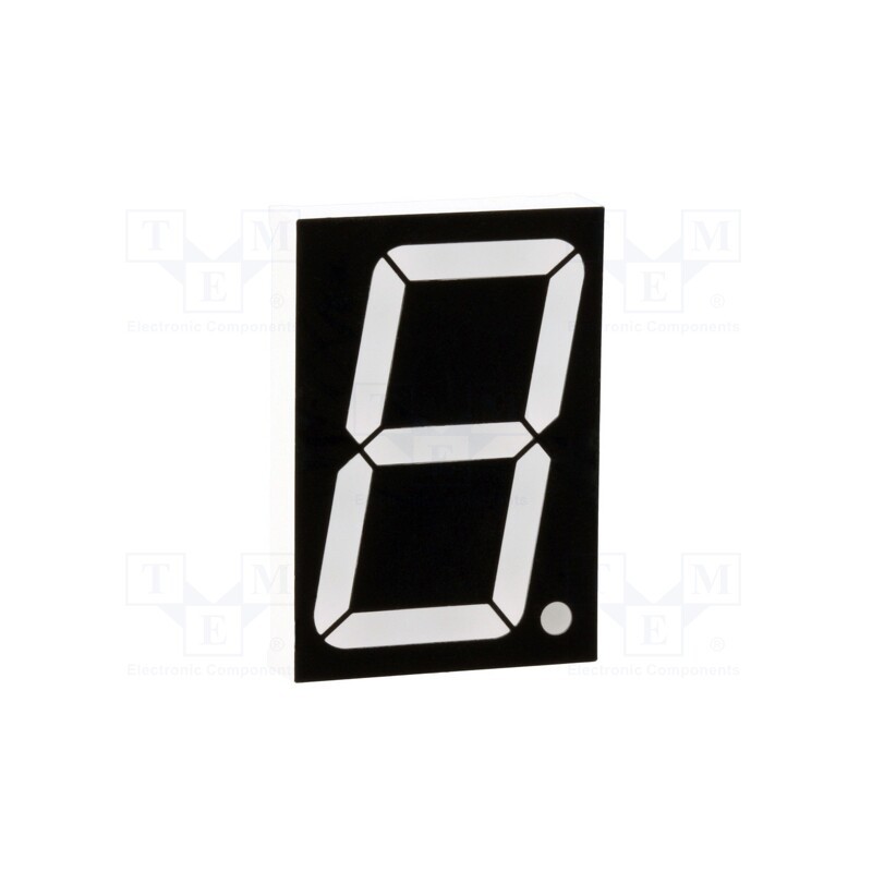 10 pcs : LSD150AUE-101-01 - Display: LED, 7-segment, 38.1mm, 1.5', No.char: 1, red, 20mcd