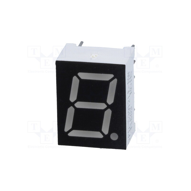 10 pcs : OPD-S3912LE-BW - Display: LED, 7-segment, 9.9mm, 0.39', No.char: 1, red, 40mcd, anode