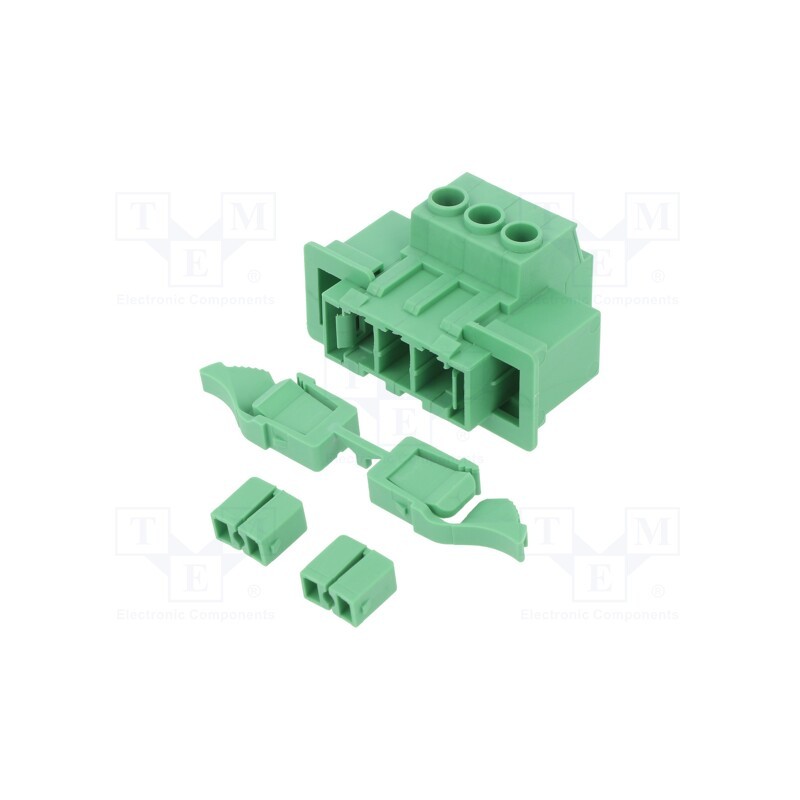 3 pcs : 1716519 - Pluggable terminal block, 7.62mm, ways: 3, straight, socket, male