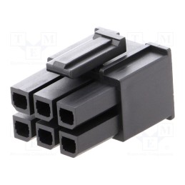 10 pcs : 1716920106 - Plug, wire-wire/PCB, female, Mega-Fit, 5.7mm, PIN: 6, UL94V-0, 23A