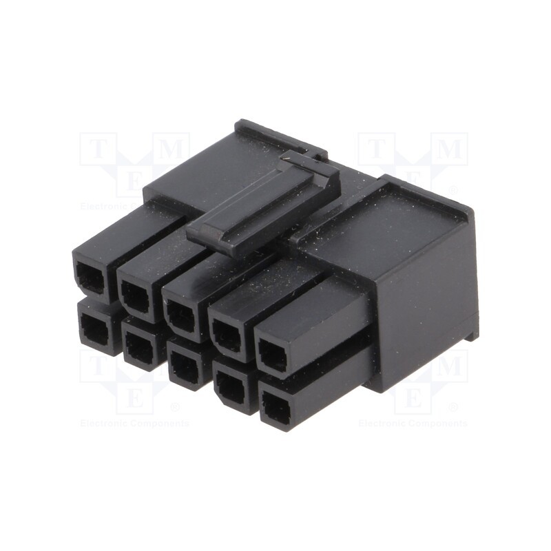 10 pcs : 1716920110 - Plug, wire-wire/PCB, female, Mega-Fit, 5.7mm, PIN: 10, UL94V-0, 23A