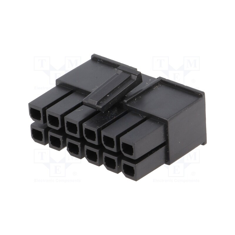 10 pcs : 1716920112 - Plug, wire-wire/PCB, female, Mega-Fit, 5.7mm, PIN: 12, UL94V-0, 23A