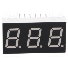 10 pcs : LTD040AUE-101A-02 - Display: LED, 7-segment, 10.16mm, 0.4', No.char: 3, red, 11mcd