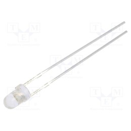 10 pcs : OSM53131A-VV - LED, 3mm, white warm, 4200mcd, 30°, Front: convex, 3÷15V, -30÷85°C