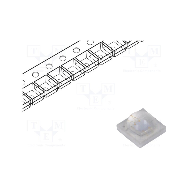 10 pcs : HL-C3535F3V3GA-ZW - LED, convex, 3.45x3.45x2.15mm, Pmax: 3W, P opt: 600÷700mW