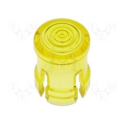 10 pcs : 8658 - LED lens, round, yellow, lowprofile, 3mm