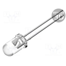 10 pcs : OSG59A51A5A - LED, 5mm, green, 4200÷5800mcd, 100°, Front: convex, 2.7÷3.4V