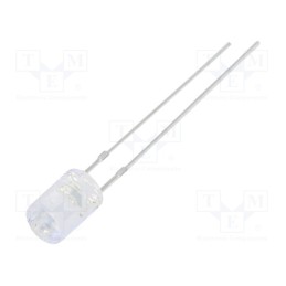 10 pcs : OSB5SA5GA1B-12V - LED, 5mm, blue, 330÷500mcd, 100°, Front: flat, 12÷15V, No.of term: 2