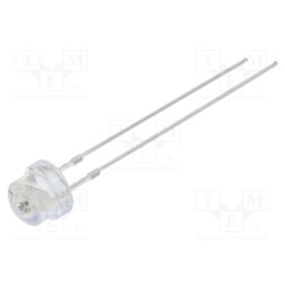 10 pcs : OSY5PA56A1A-CRLED14 - LED, 4.8mm, yellow, 750mcd, 100°, Front: convex, 5÷20V, No.of term: 2