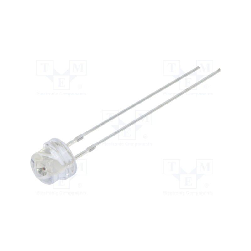 10 pcs : OSY5PA56A1A-CRLED14 - LED, 4.8mm, yellow, 750mcd, 100°, Front: convex, 5÷20V, No.of term: 2