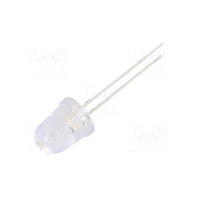 10 pcs : OSM5DKA201A-CRLED14 - CRLED, 10mm, white warm, 60000mcd, 8°, Front: convex, 20V