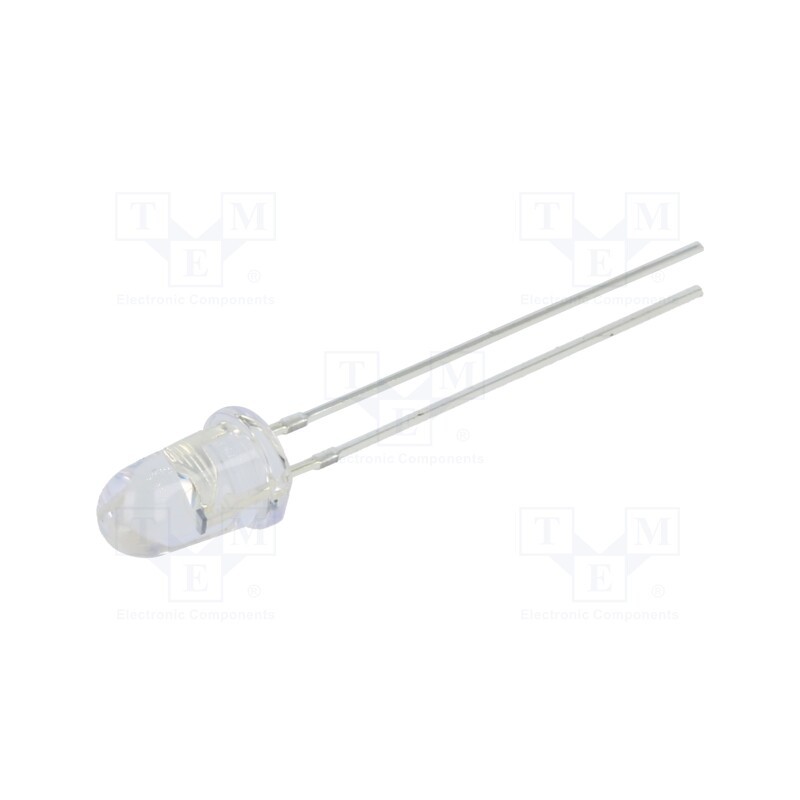10 pcs : OSR5PA5201A-CRLED14 - LED, 5mm, red, 14400mcd, 8°, Front: convex, 5÷20V, No.of term: 2