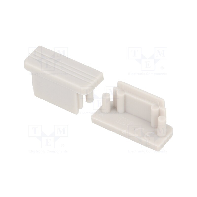10 set : 70360022 -AS - Cap for LED profiles, grey, 2pcs, ABS, SURFACE10