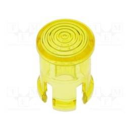 10 pcs : 8670 - LED lens, round, yellow, lowprofile, 5mm