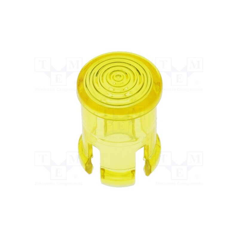 10 pcs : 8670 - LED lens, round, yellow, lowprofile, 5mm