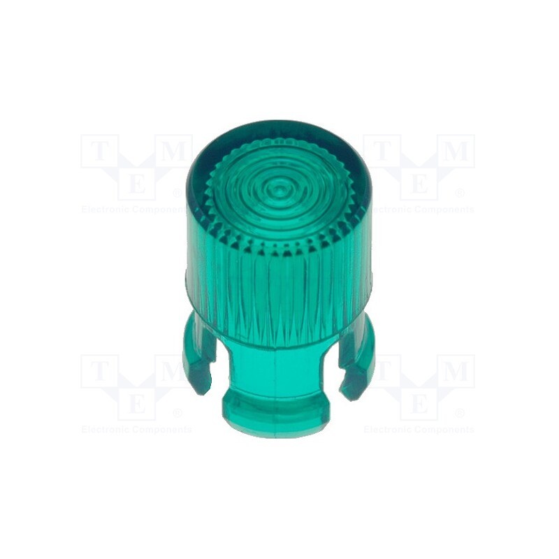 10 pcs : 8663 - LED lens, round, green, 5mm