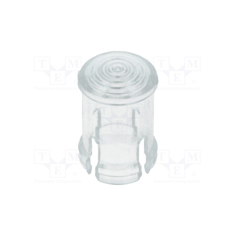 10 pcs : 8671 - LED lens, round, transparent, lowprofile, 5mm