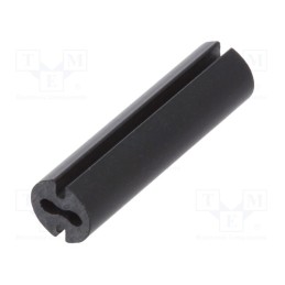 50 pcs : 8GE04V80535 - Spacer sleeve, LED, Øout: 4.8mm, ØLED: 3mm, L: 18mm, black, UL94V-0