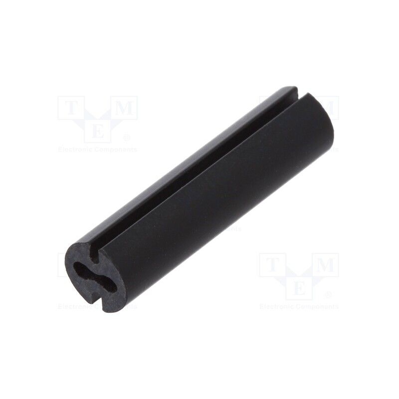 50 pcs : 8GE04V80536 - Spacer sleeve, LED, Øout: 4.8mm, ØLED: 3mm, L: 19mm, black, UL94V-0