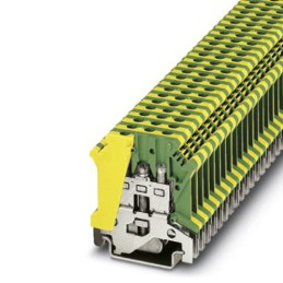 1 pcs - Phoenix Contact USLKG 4 Series Green, Yellow Modular Terminal Block, 4mm², Single-Level, Screw Termination