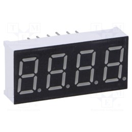 10 pcs : KW4-361ASB - Display: LED, 7-segment, 9.2mm, 0.36', No.char: 4, red, 2÷4mcd, anode
