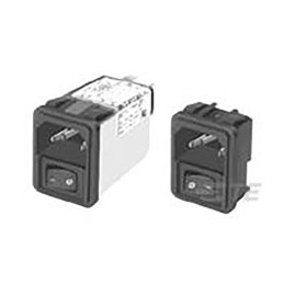 1 pcs - TE Connectivity 10A, 120 V ac, 250 V ac Male Float Mount IEC Inlet Filter 2 Pole 10CE1