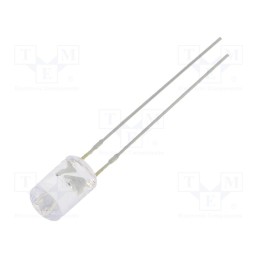 10 pcs : OSG5DA5GA1B-12V - LED, 5mm, green, 750÷1120mcd, 100°, Front: flat, 12÷15V, 225mW