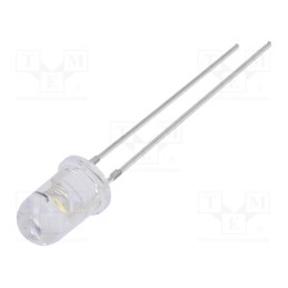 10 pcs : OSM5DK5B61A-CRLED14 - CRLED, 5mm, white warm, 5800mcd, 60°, Front: convex, 5.5÷20V