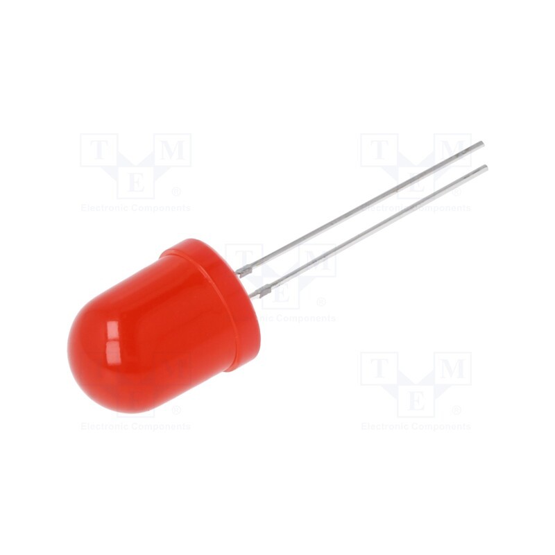 10 pcs : OSR5PAA134A-1MA - LED, 10mm, red, 500÷1120mcd, 30°, Front: convex, 1.8÷2.2V, -30÷85°C
