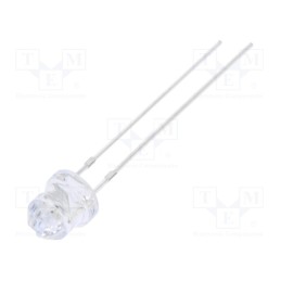 10 pcs : OSB5SAEDD1A-12V - LED, 4.85mm, blue, 750÷1120mcd, Front: Diamond, 12V, Pitch: 2.54mm