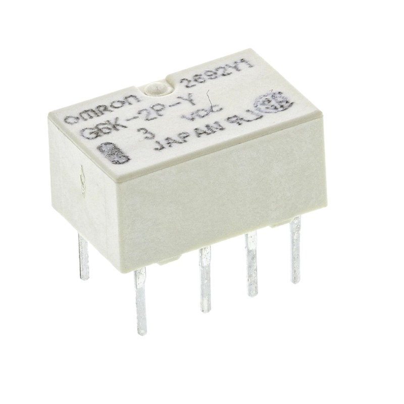 1 pcs - Omron PCB Mount Signal Relay, 3V dc Coil, 1A Switching Current, DPDT