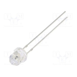 10 pcs : OSO5PAEDD1A-12V - LED, 4.85mm, orange, 750÷1120mcd, Front: Diamond, 12V, Pitch: 2.54mm