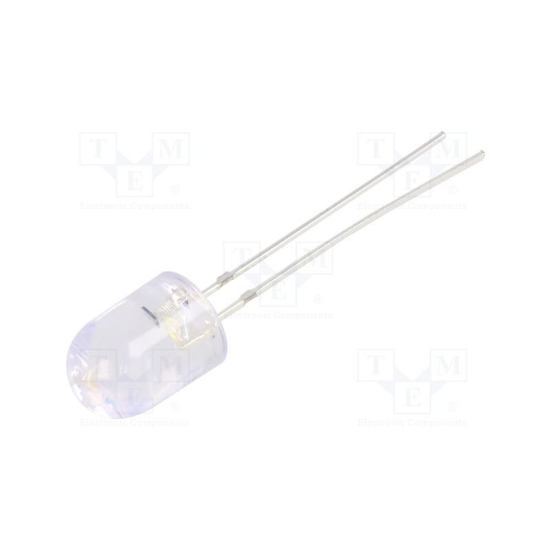 10 pcs : OSM5DK8B31B-CRLED14 - CRLED, 8mm, white warm, 7000mcd, 30°, Front: convex, 20V