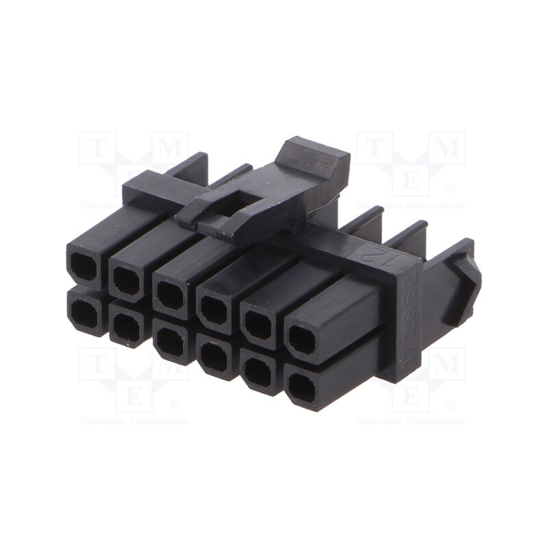 10 pcs : 1729521201 - Plug, wire-board, female, Micro-Fit TPA, 3mm, PIN: 12, w/o contacts