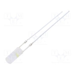 10 pcs : OSWRP23962B - LED, 3mm, red/cold white, 60°, Front: flat, 1.8÷2.6/2.9÷3.6V, 108mW