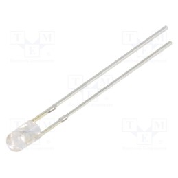 10 pcs : OSB5SA3E31B-12V - LED, 3mm, blue, 1560÷2180mcd, 30°, Front: convex, 12V, No.of term: 2
