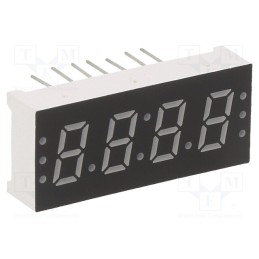 10 pcs : OSL40301-LRA - Display: LED, 7-segment, 7.6mm, 0.3', No.char: 4, red, 100mcd