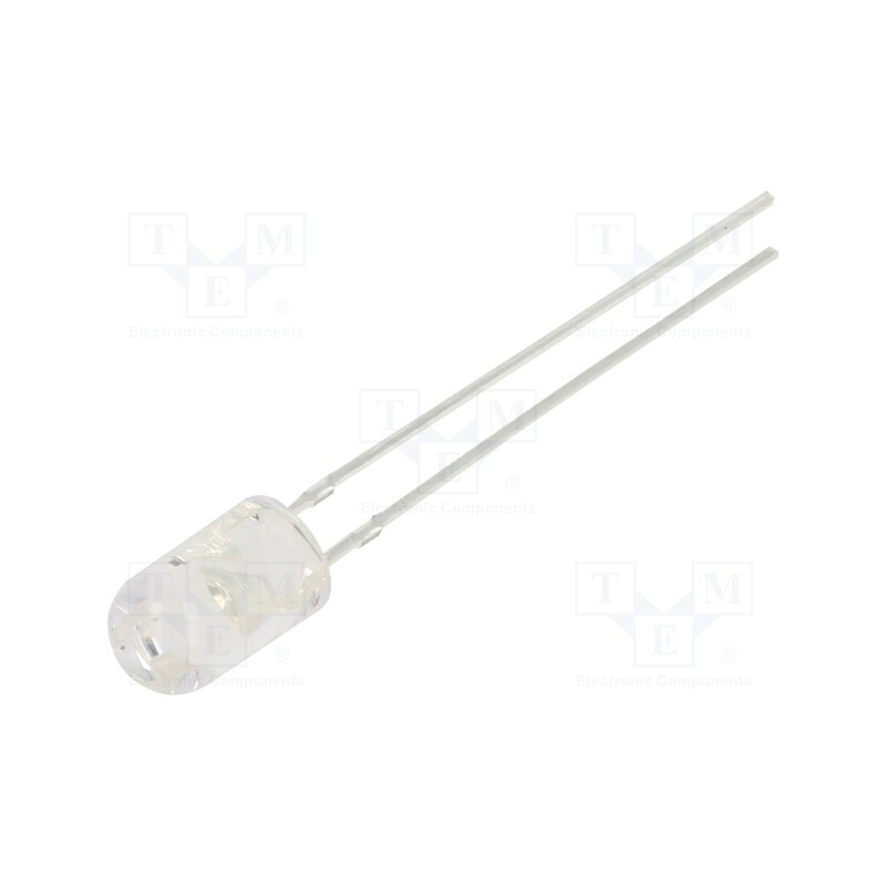 10 pcs : OSB5SA5E31B-12V - LED, 5mm, blue, 1560÷2180mcd, 30°, Front: convex, 12V, No.of term: 2