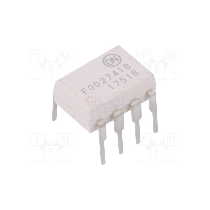 10 pcs : FOD2741B - Optocoupler, THT, Ch: 1, OUT: transistor, Uinsul: 5kV, Uce: 70V, DIP8