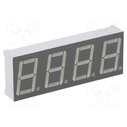 10 pcs : KW4-563ASA - Display: LED, 7-segment, 14mm, 0.56', No.char: 4, red, 7÷8mcd, anode