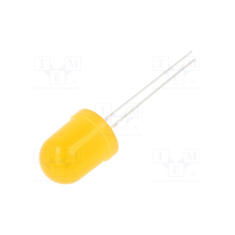 10 pcs : OSO5PAA134A-12V - LED, 10mm, orange, 1120÷1560mcd, 30°, Front: convex, 12V