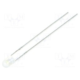 10 pcs : LL-304WM2P-W2-1MF - LED, 3mm, white cold, 2200÷3800mcd, 30°, Front: convex, 2.8÷3.8V