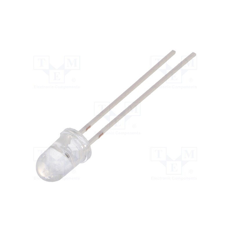 10 pcs : VSLY5850 - IR transmitter, 5mm, 850nm, transparent, 55mW, 6°, THT, 100mA